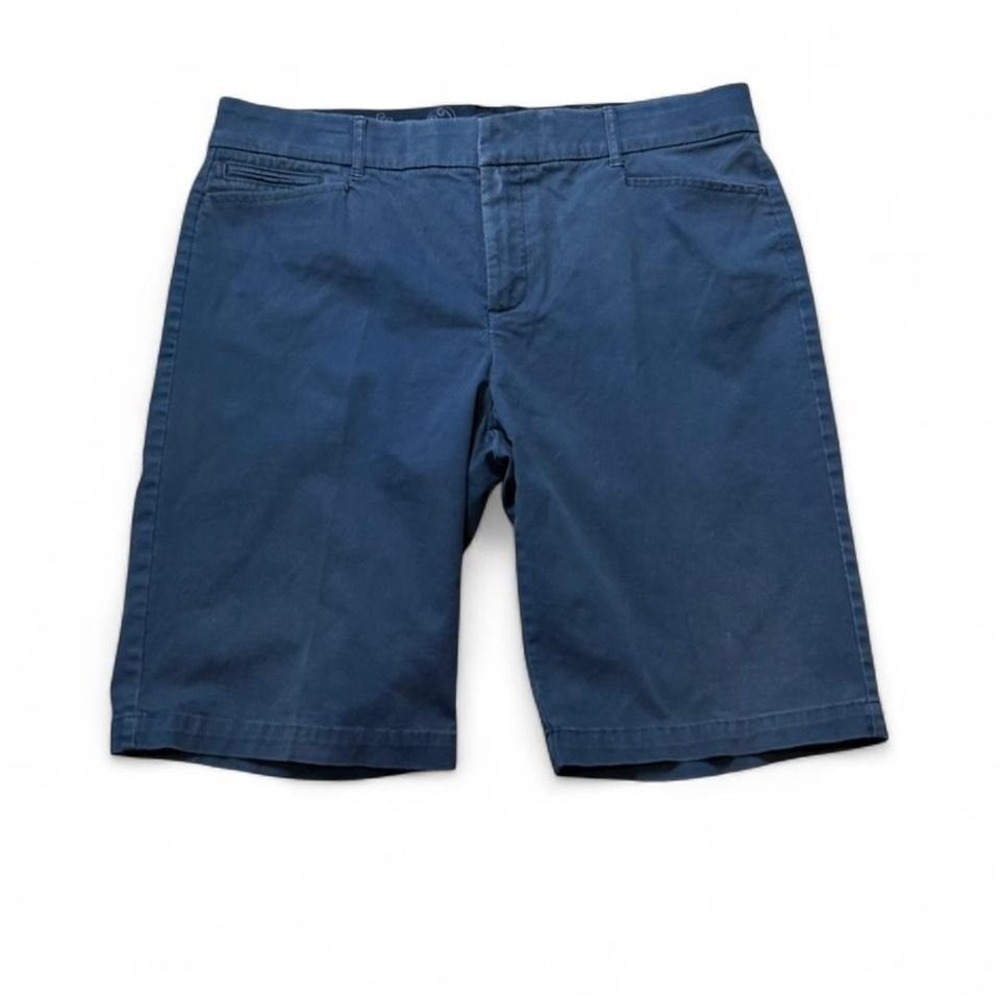 JM Collection Navy Bermuda Shorts